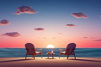 Beach sea furniture outdoors. AI generated Image by rawpixel.