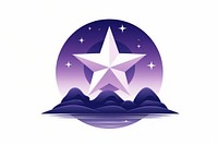 Purple symbol night star. 