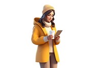 Coat holding reading coffee. AI generated Image by rawpixel.