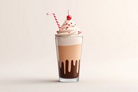 Milkshake drink chocolate dessert. AI generated Image by rawpixel.