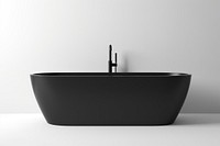 Bathtub black sink simplicity. 