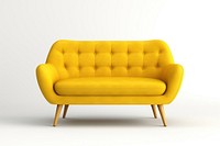 Furniture armchair yellow sofa. AI generated Image by rawpixel.