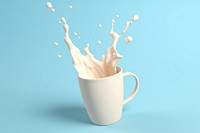 Milk cup dairy pill. AI generated Image by rawpixel.