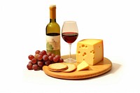 Cheese wine bottle drink. 