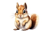 Squirrel chipmunk rodent animal. AI generated Image by rawpixel.
