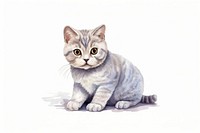 Drawing animal mammal kitten. AI generated Image by rawpixel.