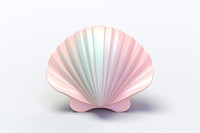 Shell clam white background invertebrate. AI generated Image by rawpixel.