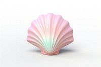 Seashell clam white background invertebrate. AI generated Image by rawpixel.