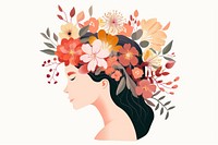 Flower plant head art. AI generated Image by rawpixel.