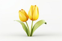 Tulip flower yellow plant. AI generated Image by rawpixel.