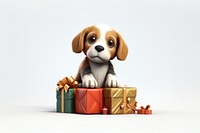 Beagle dog christmas mammal. AI generated Image by rawpixel.
