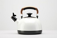 Kettle white background appliance cookware. 