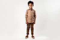 Standing sleeve child khaki. AI generated Image by rawpixel.