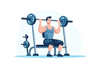 Gym sports weightlifting determination. AI generated Image by rawpixel.