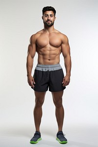 Athlete shorts adult white background. AI generated Image by rawpixel.