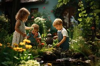 Garden gardening outdoors nature. AI generated Image by rawpixel.