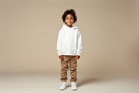 Sweatshirt standing child white. 