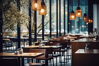 Restaurant architecture furniture cafeteria. 