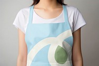 Apron mockup, blue abstract design psd