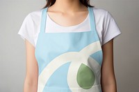 Apron, blue abstract design