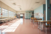 School architecture restaurant classroom. 