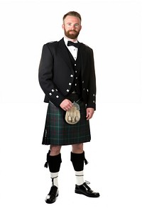 Plaid adult kilt man. 