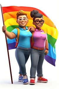 Cartoon rainbow adult flag. 