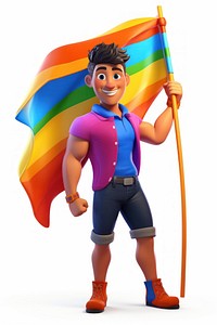 Cartoon rainbow flag toy. 