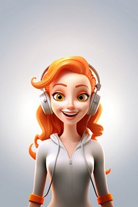 Portrait cartoon women adult. 