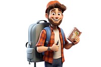 Backpack luggage adult man. AI generated Image by rawpixel.