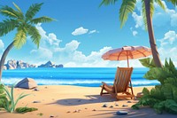 Beach furniture outdoors cartoon. AI generated Image by rawpixel.