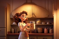 Cartoon kitchen adult countertop. AI generated Image by rawpixel.