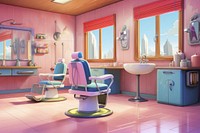 Cartoon chair sink architecture. AI generated Image by rawpixel.