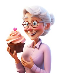 Cupcake portrait dessert glasses. AI generated Image by rawpixel.