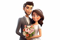 Wedding cartoon flower adult. AI generated Image by rawpixel.