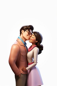 Kissing cartoon adult woman. AI generated Image by rawpixel.