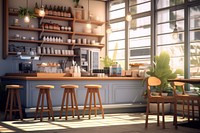Restaurant furniture chair table. AI generated Image by rawpixel.