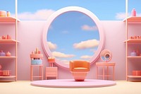 Cartoon chair architecture dollhouse. AI generated Image by rawpixel.