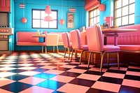 Floor restaurant furniture flooring. AI generated Image by rawpixel.