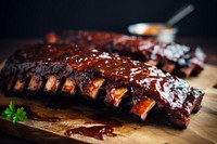 Ribs grilling meat food. 