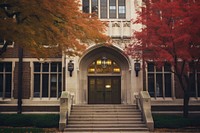 Architecture building entrance autumn. AI generated Image by rawpixel.