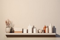 Shelf architecture vase wall. AI generated Image by rawpixel.