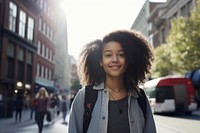 Street city outdoors portrait. 