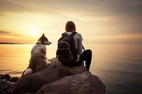 Backpack sea dog outdoors. 