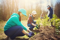 Planting outdoors gardening nature. 