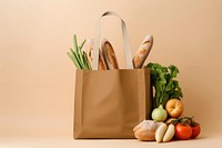 Grocery shopping bag mockup psd