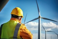 Outdoors turbine machine hardhat. 