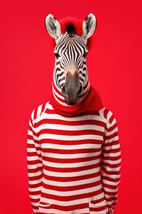 Portrait zebra wildlife sweater. AI generated Image by rawpixel.