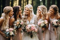 Bridesmaid wedding outdoors adult. 