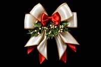 Christmas plant bow illuminated. AI generated Image by rawpixel.